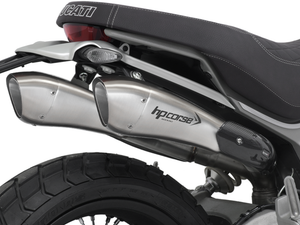 HP CORSE Ducati Scrambler 1100 Dual Slip-on Exhaust "Hydroform Short Polish" (racing) – Accessories in the 2WheelsHero Motorcycle Aftermarket Accessories and Parts Online Shop