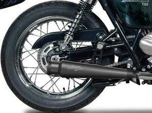 SPARK GTR0208 Triumph Bonneville T120 (16/18) Double Slip-on Exhaust "Trumpet" (approved; black) – Accessories in the 2WheelsHero Motorcycle Aftermarket Accessories and Parts Online Shop