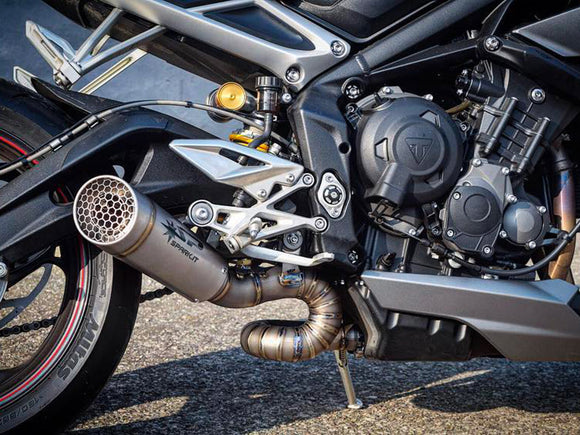 SPARK GTR0501 Triumph Street Triple (2017+) Titanium Semi-full Exhaust System 