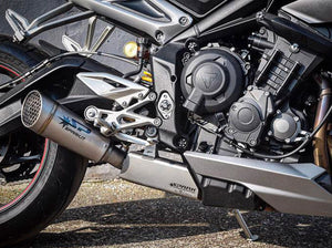 SPARK GTR0507 Triumph Street Triple 765 / 660 Titanium 3/4 Exhaust System "GRID-O" (approved; polished box) – Accessories in the 2WheelsHero Motorcycle Aftermarket Accessories and Parts Online Shop