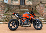 SPARK GKT0111 KTM 1290 / 1390 Super Duke R (2020+) Titanium High-mount Double Exhaust "GRID-O" (EU homologated) – Accessories in the 2WheelsHero Motorcycle Aftermarket Accessories and Parts Online Shop