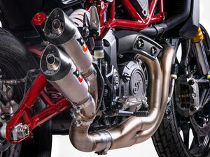 QD EXHAUST Indian FTR 1200 Dual Slip-on Exhaust "Gunshot" (EU homologated) – Accessories in the 2WheelsHero Motorcycle Aftermarket Accessories and Parts Online Shop