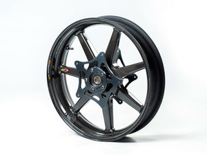 BST BMW K1600GT Carbon Wheel "Panther TEK" (front, 7 straight spokes, black hubs) – Accessories in the 2WheelsHero Motorcycle Aftermarket Accessories and Parts Online Shop