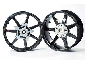 BST BMW K1200S / K1200R Carbon Wheels Set "Panther TEK" (front & conventional rear, 7 straight spokes, silver hubs) – Accessories in the 2WheelsHero Motorcycle Aftermarket Accessories and Parts Online Shop