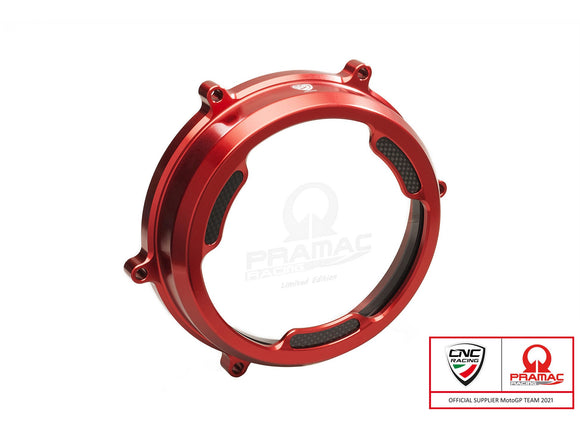 CA201PR - CNC RACING Ducati Panigale (12/19) Clear Clutch Cover (with carbon inlay; Pramac edition) – Accessories in the 2WheelsHero Motorcycle Aftermarket Accessories and Parts Online Shop