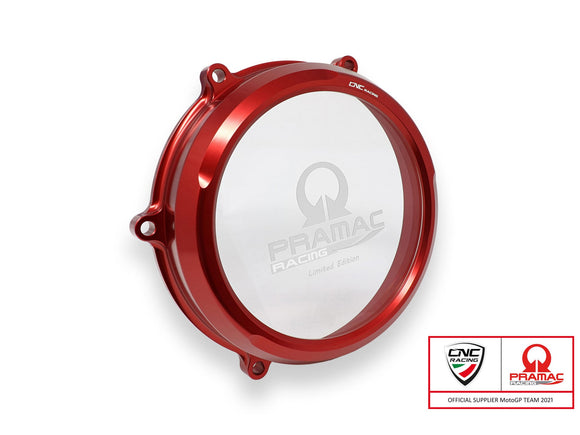 CA210PR - CNC RACING Ducati Panigale V4 (2018+) Oil Bath Clear Clutch Cover (Pramac edition) – Accessories in the 2WheelsHero Motorcycle Aftermarket Accessories and Parts Online Shop