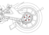 DA386 - CNC RACING Ducati Hypermotard / Streetfighter Rear Sprocket Nuts (M10x1.0) – Accessories in the 2WheelsHero Motorcycle Aftermarket Accessories and Parts Online Shop