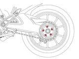 DA386X - CNC RACING Ducati Titanium Rear Sprocket Nuts (M10x1.0) – Accessories in the 2WheelsHero Motorcycle Aftermarket Accessories and Parts Online Shop