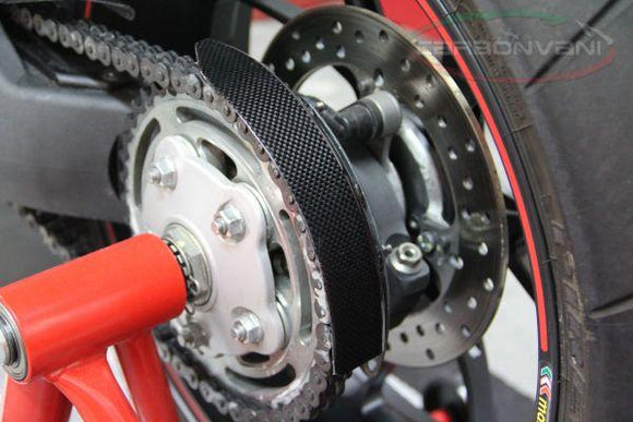 CARBONVANI Ducati Hypermotard 1100 (07/12) Carbon Rear Chain Sprocket Splashguard – Accessories in the 2WheelsHero Motorcycle Aftermarket Accessories and Parts Online Shop