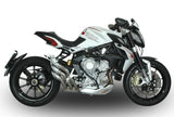QD EXHAUST MV Agusta Dragster 800 / RR Triple Slip-on Exhaust "Power Gun" (silver; EURO 3 homologated) – Accessories in the 2WheelsHero Motorcycle Aftermarket Accessories and Parts Online Shop