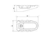 PEP05 - CNC RACING Ducati / MV Agusta Footpegs "Touring" (pilot) – Accessories in the 2WheelsHero Motorcycle Aftermarket Accessories and Parts Online Shop