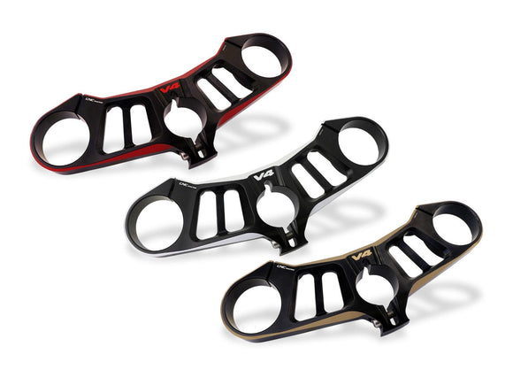 PST15 - CNC RACING Ducati Panigale V4 Triple Clamps Top Plate (bi-color) – Accessories in the 2WheelsHero Motorcycle Aftermarket Accessories and Parts Online Shop