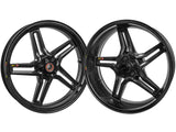 BST Ducati Monster 821 Carbon Wheels Set "Rapid TEK" (front & offset rear, 5 slanted spokes, black hubs) – Accessories in the 2WheelsHero Motorcycle Aftermarket Accessories and Parts Online Shop