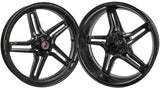 BST Ducati Panigale 899 / 959 Carbon Wheels Set "Rapid TEK" (front & conventional rear, 5 slanted spokes, black hubs) – Accessories in the 2WheelsHero Motorcycle Aftermarket Accessories and Parts Online Shop