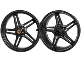 BST Yamaha YZF-R1 / MT-10 Carbon Wheels Set "Rapid TEK" (front & conventional rear, 5 slanted spokes, black hubs) – Accessories in the 2WheelsHero Motorcycle Aftermarket Accessories and Parts Online Shop