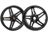 BST Ducati Superbike 848 Carbon Wheels Set "Rapid TEK" (front & offset rear, 5 slanted spokes, black hubs) – Accessories in the 2WheelsHero Motorcycle Aftermarket Accessories and Parts Online Shop