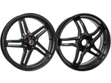 BST Ducati Monster 796 Carbon Wheels Set "Rapid TEK" (front & offset rear, 5 slanted spokes, black hubs) – Accessories in the 2WheelsHero Motorcycle Aftermarket Accessories and Parts Online Shop