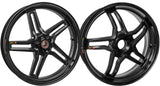 BST Ducati Panigale 899 / 959 Carbon Wheels Set "Rapid TEK" (front & conventional rear, 5 slanted spokes, black hubs) – Accessories in the 2WheelsHero Motorcycle Aftermarket Accessories and Parts Online Shop