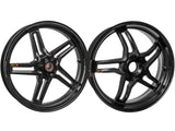 BST Ducati Monster 821 Carbon Wheels Set "Rapid TEK" (front & offset rear, 5 slanted spokes, black hubs) – Accessories in the 2WheelsHero Motorcycle Aftermarket Accessories and Parts Online Shop