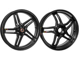 BST BMW S1000R / S1000RR Carbon Wheels Set "Rapid TEK" (front & conventional rear, 5 slanted spokes, black hubs) – Accessories in the 2WheelsHero Motorcycle Aftermarket Accessories and Parts Online Shop