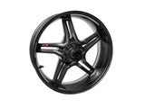 BST MV Agusta F4 (00/08) Carbon Wheel "Rapid TEK" (offset rear, 5 slanted spokes, black hubs) – Accessories in the 2WheelsHero Motorcycle Aftermarket Accessories and Parts Online Shop