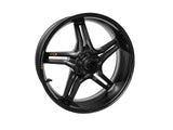 BST Ducati Monster 796 Carbon Wheel "Rapid TEK" (offset rear, 5 slanted spokes, black hubs) – Accessories in the 2WheelsHero Motorcycle Aftermarket Accessories and Parts Online Shop