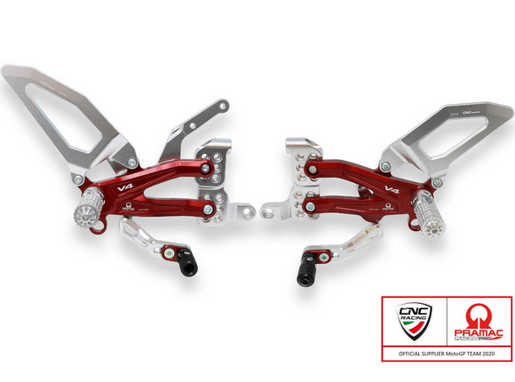 PE409PR - CNC RACING Ducati Streetfighter V4 Adjustable Rearset (Pramac Racing Limited Edition) – Accessories in the 2WheelsHero Motorcycle Aftermarket Accessories and Parts Online Shop
