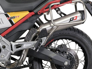 QD EXHAUST Moto Guzzi V85 TT (2019+) Titanium Slip-on Exhaust "Tronco-Cono" (EU homologated) – Accessories in the 2WheelsHero Motorcycle Aftermarket Accessories and Parts Online Shop