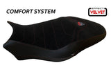 TAPPEZZERIA ITALIA Ducati Monster 821 (18/20) Comfort Seat Cover "Ovada Total Black Velvet" – Accessories in the 2WheelsHero Motorcycle Aftermarket Accessories and Parts Online Shop