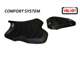 TAPPEZZERIA ITALIA Yamaha YZF-R1 (2015+) Comfort Seat Cover "Cordova Total Black Velvet" – Accessories in the 2WheelsHero Motorcycle Aftermarket Accessories and Parts Online Shop