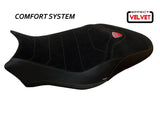 TAPPEZZERIA ITALIA Ducati Monster 821 (18/20) Comfort Seat Cover "Ovada Total Black Velvet" – Accessories in the 2WheelsHero Motorcycle Aftermarket Accessories and Parts Online Shop