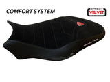 TAPPEZZERIA ITALIA Ducati Monster 1200 (17/21) Comfort Seat Cover "Ovada Total Black Velvet" – Accessories in the 2WheelsHero Motorcycle Aftermarket Accessories and Parts Online Shop