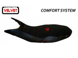 TAPPEZZERIA ITALIA Ducati Hypermotard 821/939 Comfort Seat Cover "Varna Total Black Velvet" – Accessories in the 2WheelsHero Motorcycle Aftermarket Accessories and Parts Online Shop