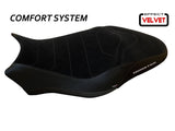 TAPPEZZERIA ITALIA Ducati Monster 1200 (17/21) Comfort Seat Cover "Ovada Total Black Velvet" – Accessories in the 2WheelsHero Motorcycle Aftermarket Accessories and Parts Online Shop