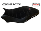 TAPPEZZERIA ITALIA Ducati Monster 821 (18/20) Comfort Seat Cover "Ovada Total Black Velvet" – Accessories in the 2WheelsHero Motorcycle Aftermarket Accessories and Parts Online Shop