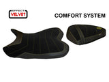 TAPPEZZERIA ITALIA Yamaha YZF-R1 (09/14) Comfort Seat Cover "Cardiff Total Black Velvet" – Accessories in the 2WheelsHero Motorcycle Aftermarket Accessories and Parts Online Shop