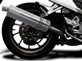 DELKEVIC Honda VFR800X / VFR800F Full Exhaust System with Stubby 17" Tri-Oval Silencer – Accessories in the 2WheelsHero Motorcycle Aftermarket Accessories and Parts Online Shop