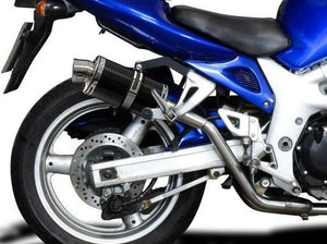 DELKEVIC Suzuki SV650 (99/02) Full Exhaust System with High Mount DS70 9" Carbon Silencers – Accessories in the 2WheelsHero Motorcycle Aftermarket Accessories and Parts Online Shop