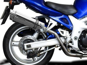 DELKEVIC Suzuki SV650 (99/02) Full Exhaust System with High Mount SL10 14" Silencers – Accessories in the 2WheelsHero Motorcycle Aftermarket Accessories and Parts Online Shop