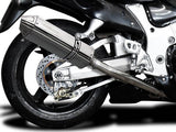 DELKEVIC Suzuki GSXR1300 Hayabusa (99/07) Full 4-2 Exhaust System with 13" Tri-Oval Silencers – Accessories in the 2WheelsHero Motorcycle Aftermarket Accessories and Parts Online Shop