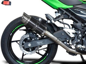 DELKEVIC Kawasaki Ninja 400 / Z400 Full Exhaust System with Mini 8" Carbon Silencer – Accessories in the 2WheelsHero Motorcycle Aftermarket Accessories and Parts Online Shop