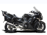 DELKEVIC Kawasaki GTR1400 / Concours 14 Full Dual Exhaust System 13" Tri-Oval – Accessories in the 2WheelsHero Motorcycle Aftermarket Accessories and Parts Online Shop