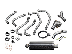 DELKEVIC Honda VFR800 Interceptor (98/01) Full Exhaust System with Stubby 14" Carbon Silencer – Accessories in the 2WheelsHero Motorcycle Aftermarket Accessories and Parts Online Shop