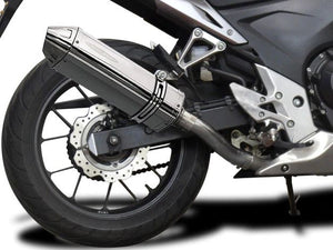 DELKEVIC Honda CBR500R Slip-on Exhaust 13" Tri-Oval – Accessories in the 2WheelsHero Motorcycle Aftermarket Accessories and Parts Online Shop