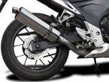 DELKEVIC Honda CBR500R Slip-on Exhaust Stubby 17" Tri-Oval – Accessories in the 2WheelsHero Motorcycle Aftermarket Accessories and Parts Online Shop