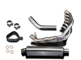 DELKEVIC Honda CB900F / CBR900RR Full Exhaust System 4-1 with Stubby 17" Tri-Oval Silencer – Accessories in the 2WheelsHero Motorcycle Aftermarket Accessories and Parts Online Shop