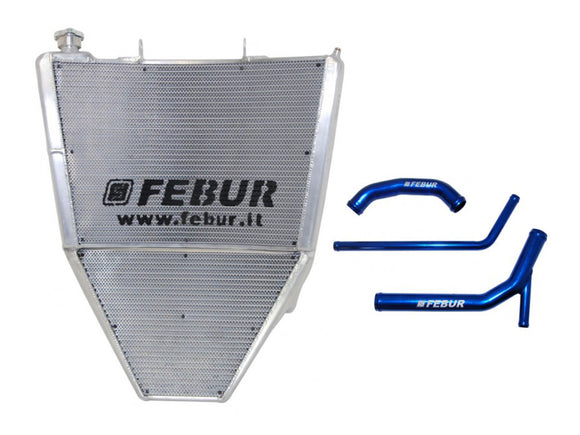 FEBUR Kawasaki ZX-10R (16/20) Complete Racing Water Radiator (With silicon hoses) – Accessories in the 2WheelsHero Motorcycle Aftermarket Accessories and Parts Online Shop