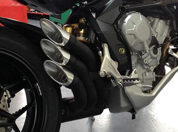 QD EXHAUST MV Agusta Stradale 800 Triple Slip-on Exhaust 