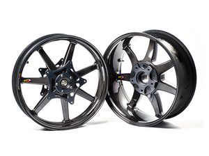 BST BMW K1600GT Carbon Wheels Set "Panther TEK" (front & conventional rear, 7 straight spokes, black hubs) – Accessories in the 2WheelsHero Motorcycle Aftermarket Accessories and Parts Online Shop