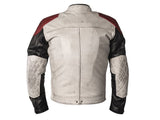 EX-MOTORCYCLE Leather Jacket "Helston Tracker" (white/black/red) – Merc. in the 2WheelsHero Motorcycle Aftermarket Accessories and Parts Online Shop